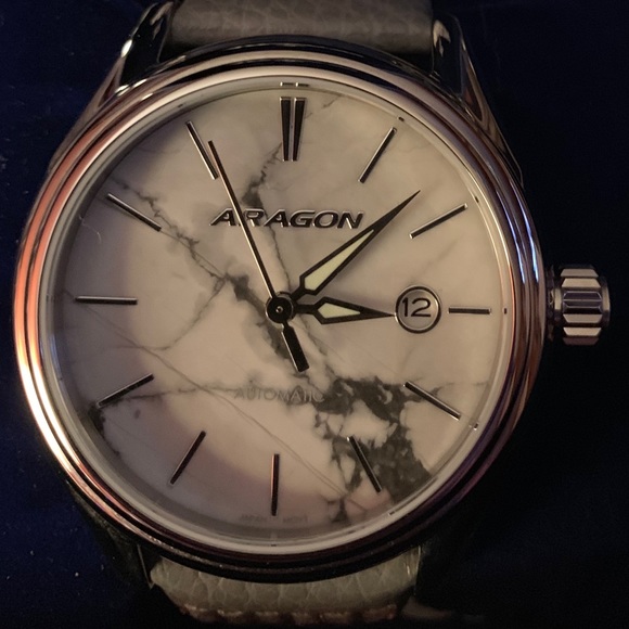 Aragon Other - Aragon marbled caprice stone dial automatic watch